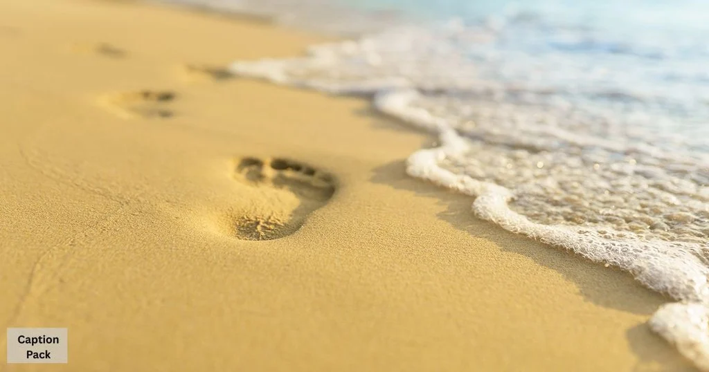 Sand And Feet Captions